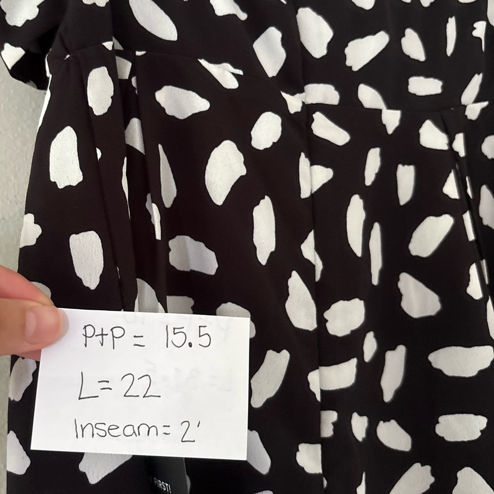Lulus Inez Black and White Print Tie-Front Strapless Romper - Picture 7 of 9